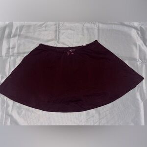 Elegant Burgundy Mini Skirt